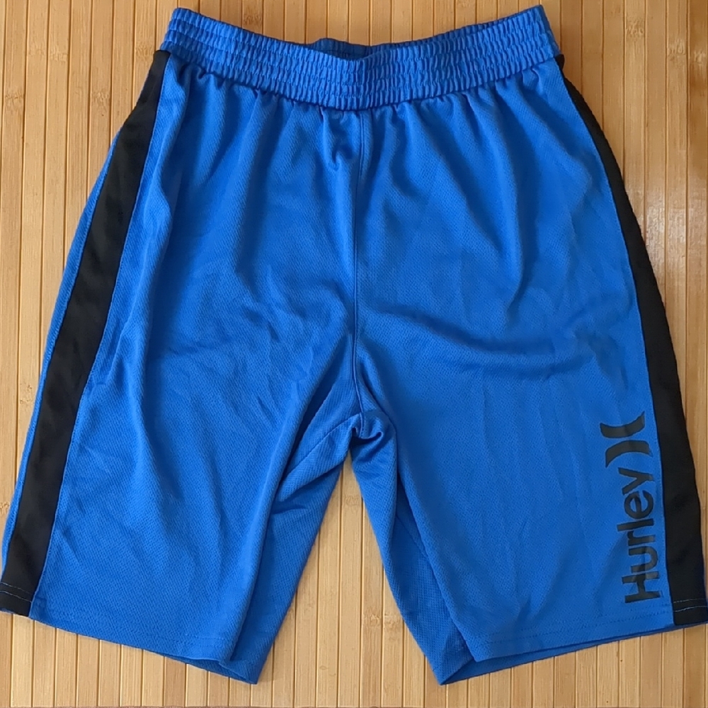 Boys' Royal Blue and Black Hurley Basketball Shorts, Size Large